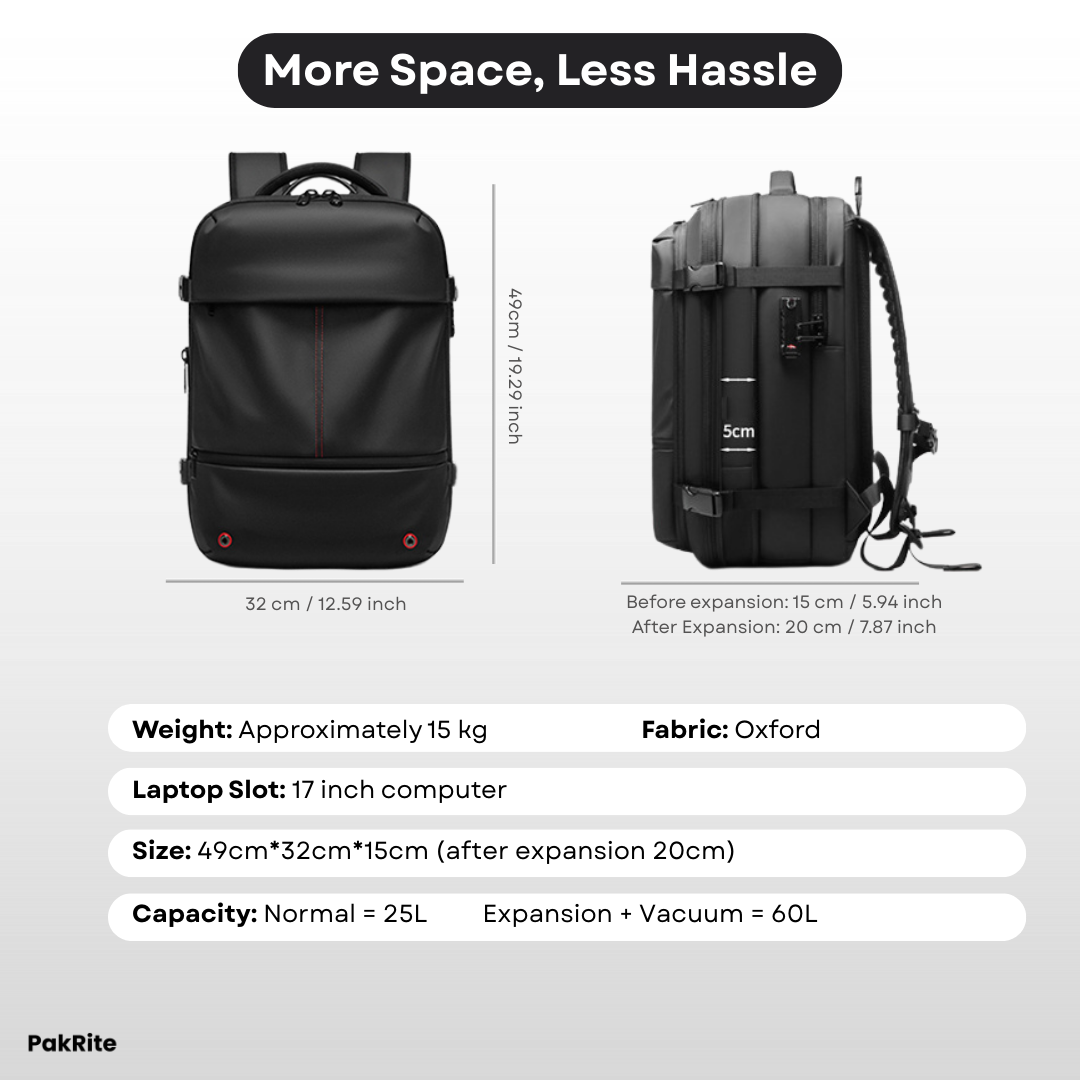 PakRite - Vacuum Compression Backpack